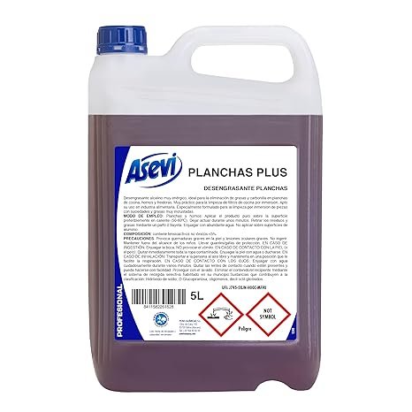 Tabla con los mejores desengrasantes para limpiar campanas extractoras según tipo de grasa